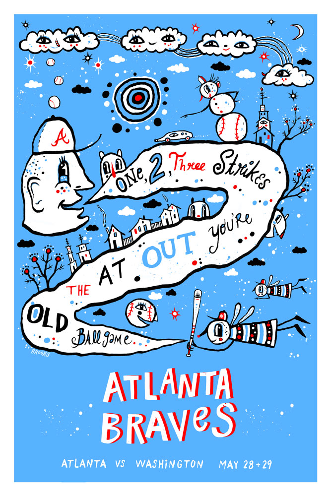 Old Style Atlanta Braves 2 by Buck Tee - Atlanta Braves - Posters and Art  Prints